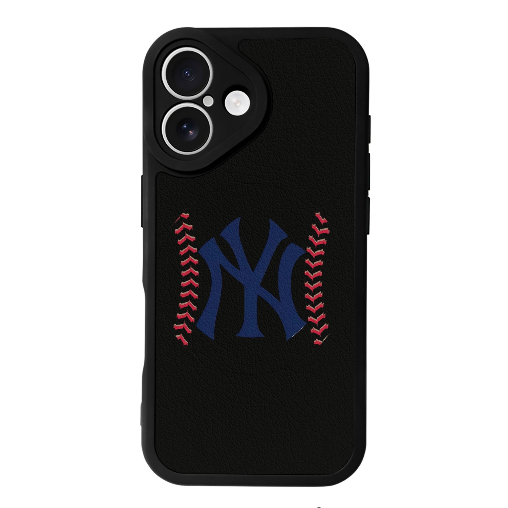 New York Yankees Baseball IPhone 16 Silicone Leather Case – UV Print, Lambskin Texture – Perfect Fit, Wireless Charging Compatible, Scratch Resistant, Precise Cutouts – Stylish Protection For IPhone 16